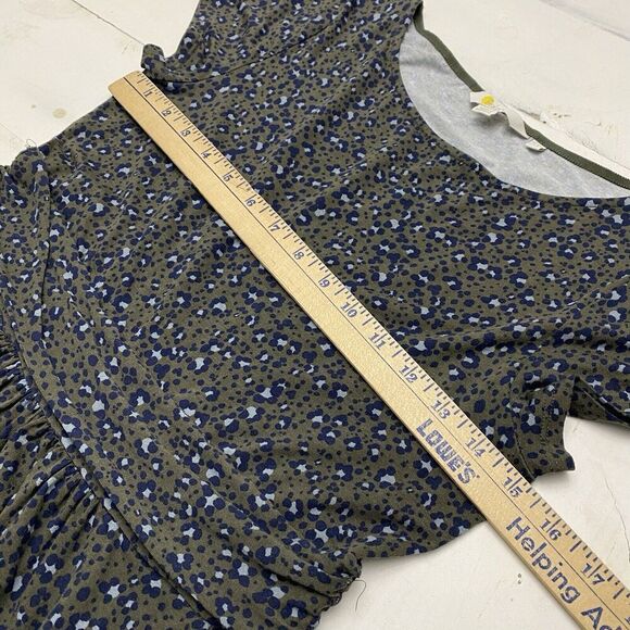 Boden Amelie Jersey Stretch Knit Dress Green Leopard Print Women's Sz 6R Pockets - Picture 14 of 16